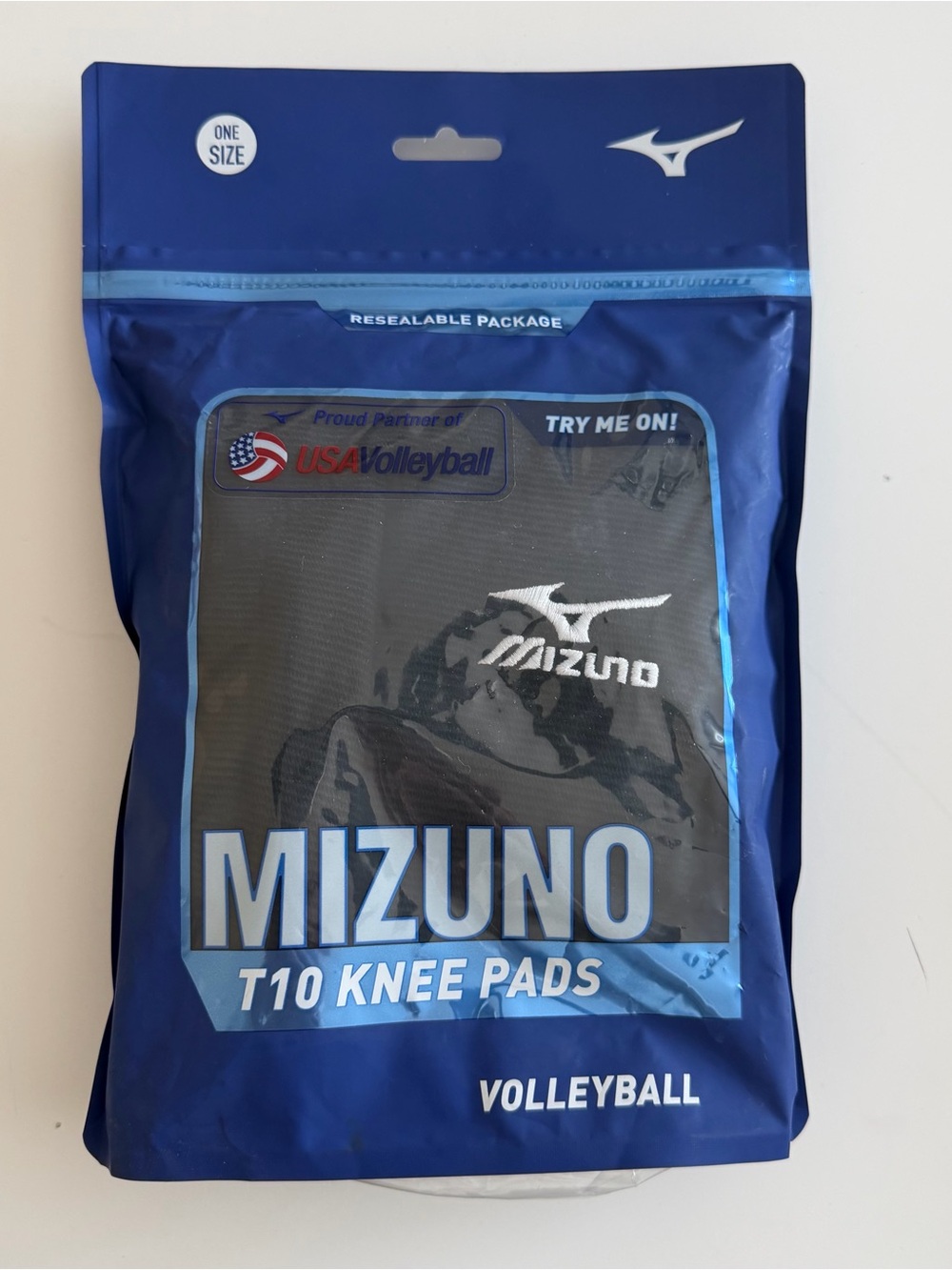 Mizuno T10 PLUS 9” Volleyball Knee Pads - Black - Adult One Size Fits All